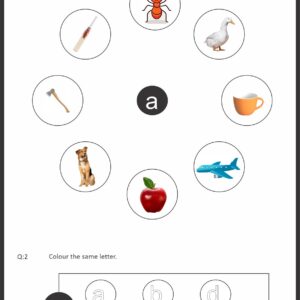 KiddoBee English Alphabet Activity Worksheet (Lower Case Letters a to z)
