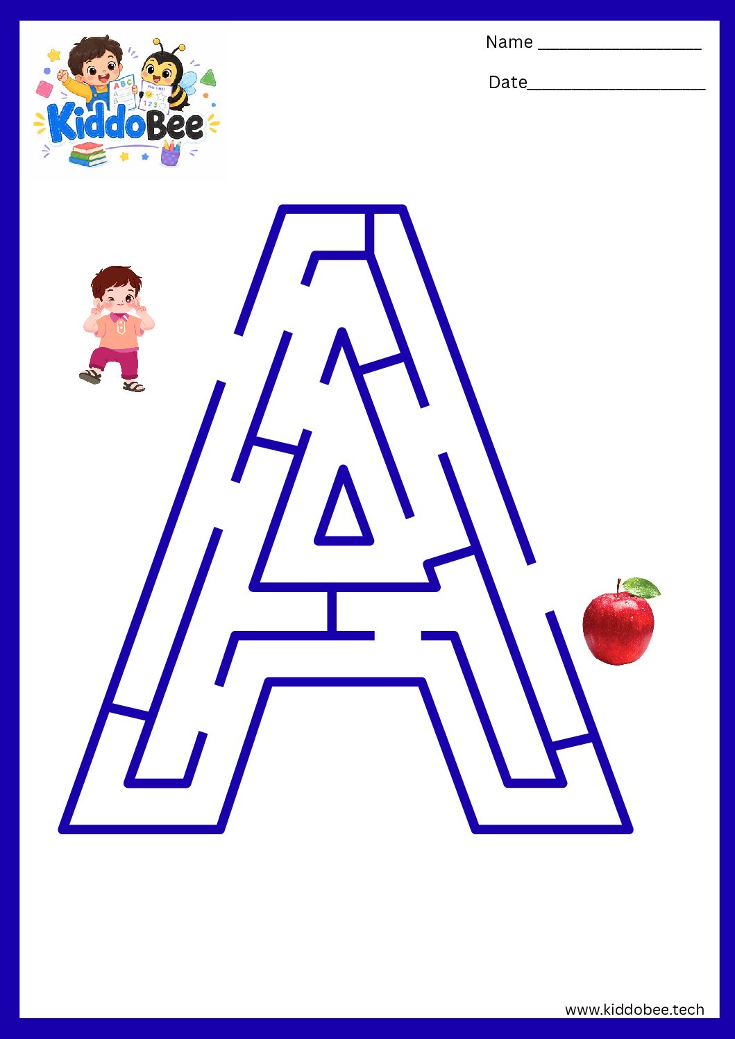 KiddoBee Alphabet Maze Activity Book